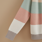 Women's knitted striped open cardigan Fashion Grand