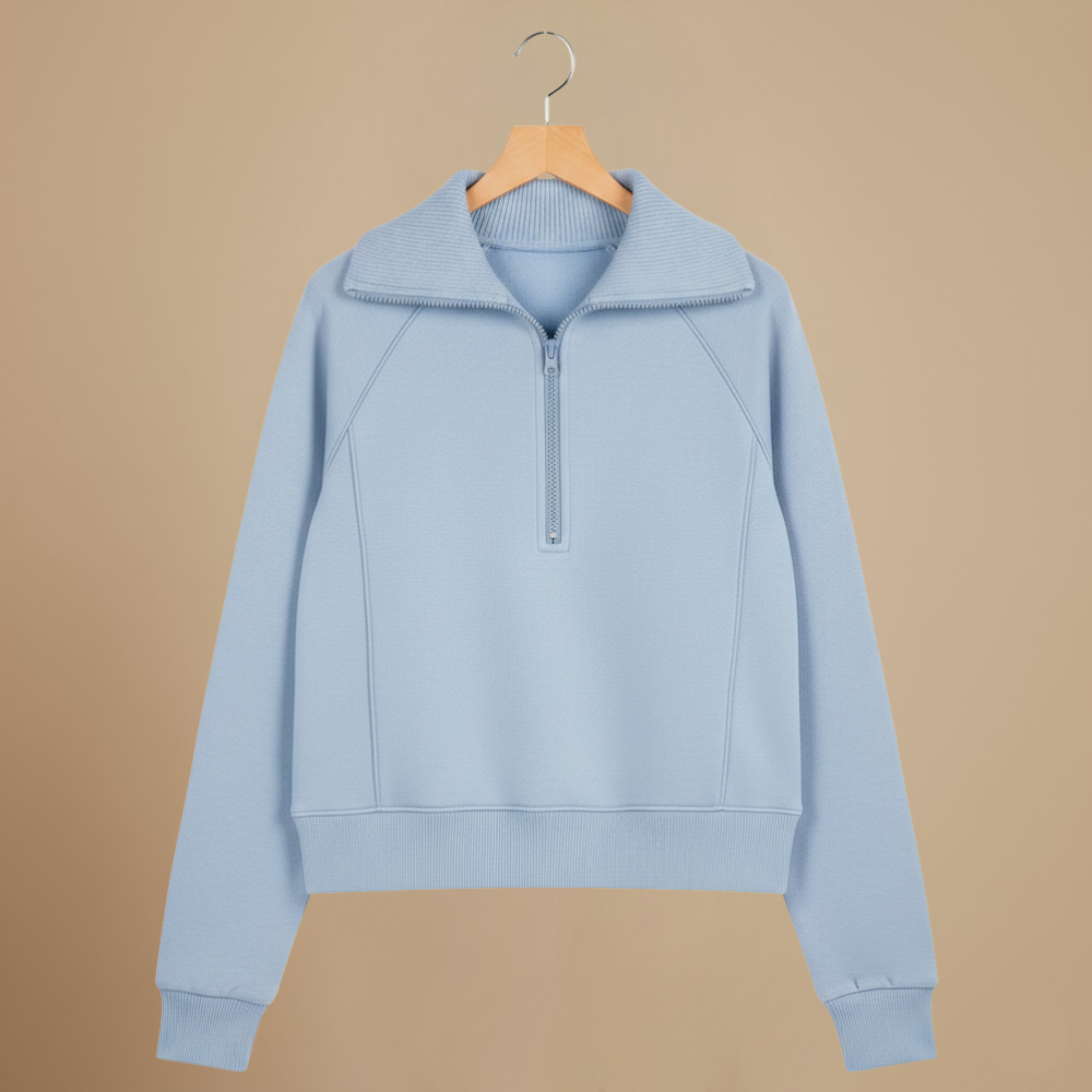 Women's casual quarter zip-up tracksuit set Fashion Grand