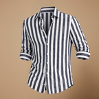 Men's striped long sleeve shirt with slim fit design Fashion Grand
