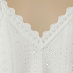 Women’s lace trim v-neck cropped camisole top Fashion Grand