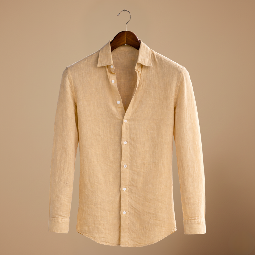 Men's modern long sleeve shirt with tailored slim fit cut Fashion Grand
