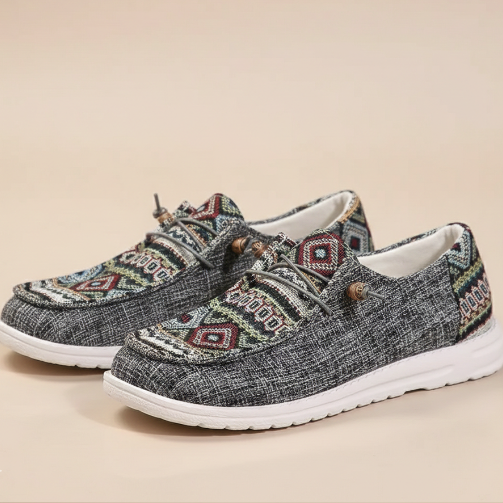 Women's casual patterned slip-on loafers Fashion Grand
