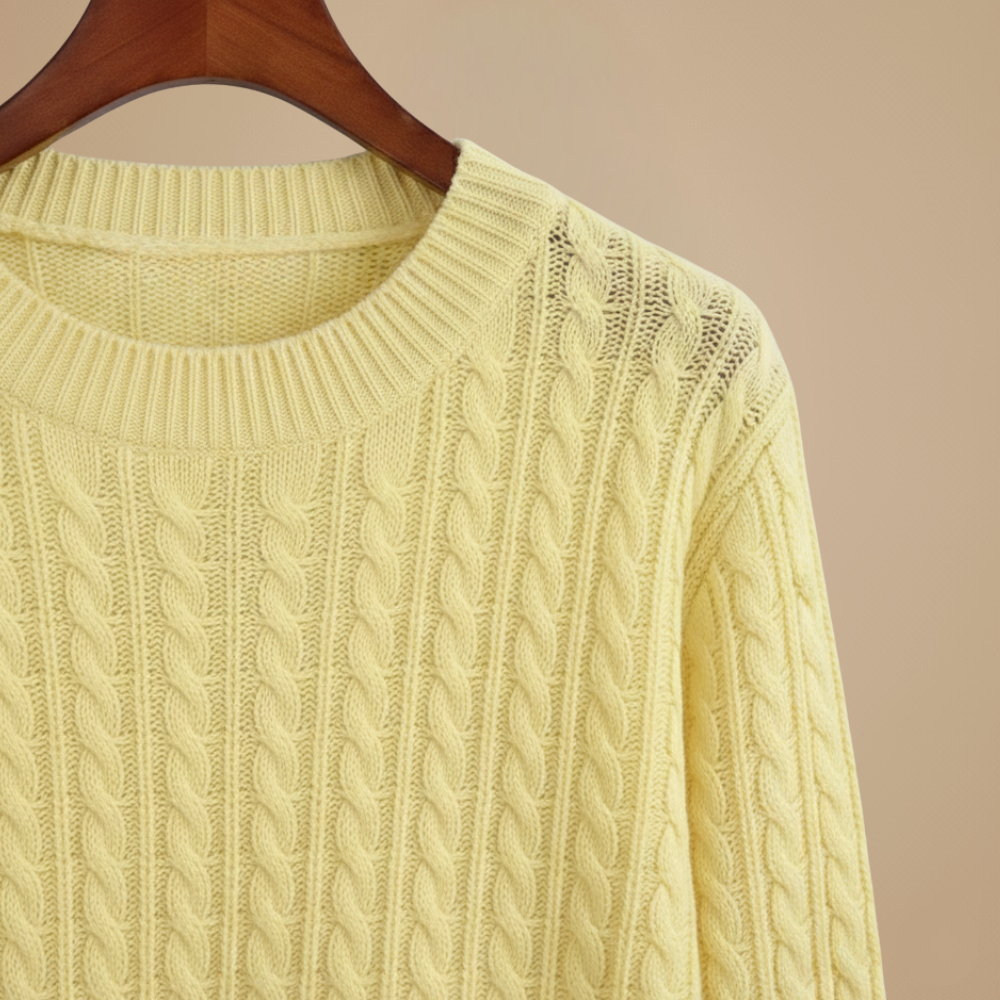 Women’s round neck long sleeve knit sweater Fashion Grand