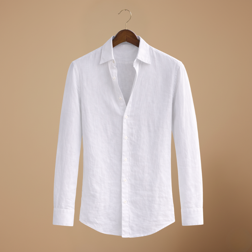 Men's modern long sleeve shirt with tailored slim fit cut Fashion Grand