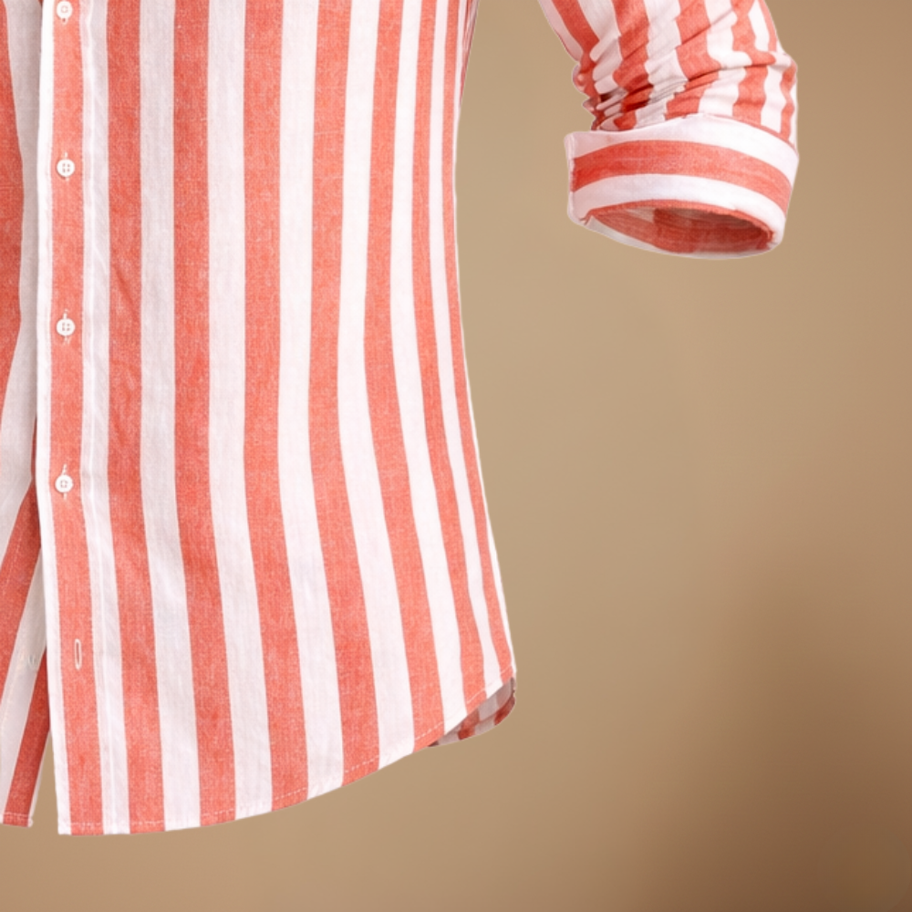 Men's striped long sleeve shirt with slim fit design Fashion Grand
