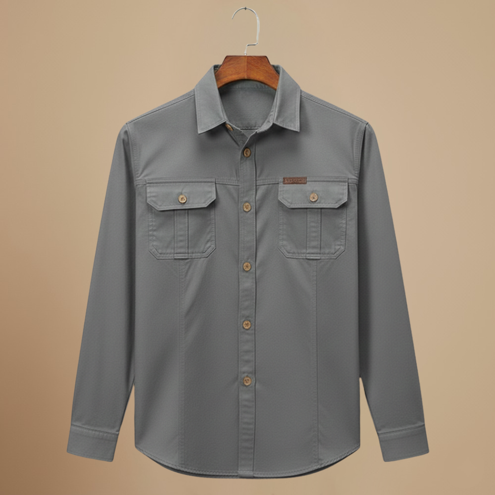 Tactical Cargo Loose Long Sleeve Shirt Fashion Grand