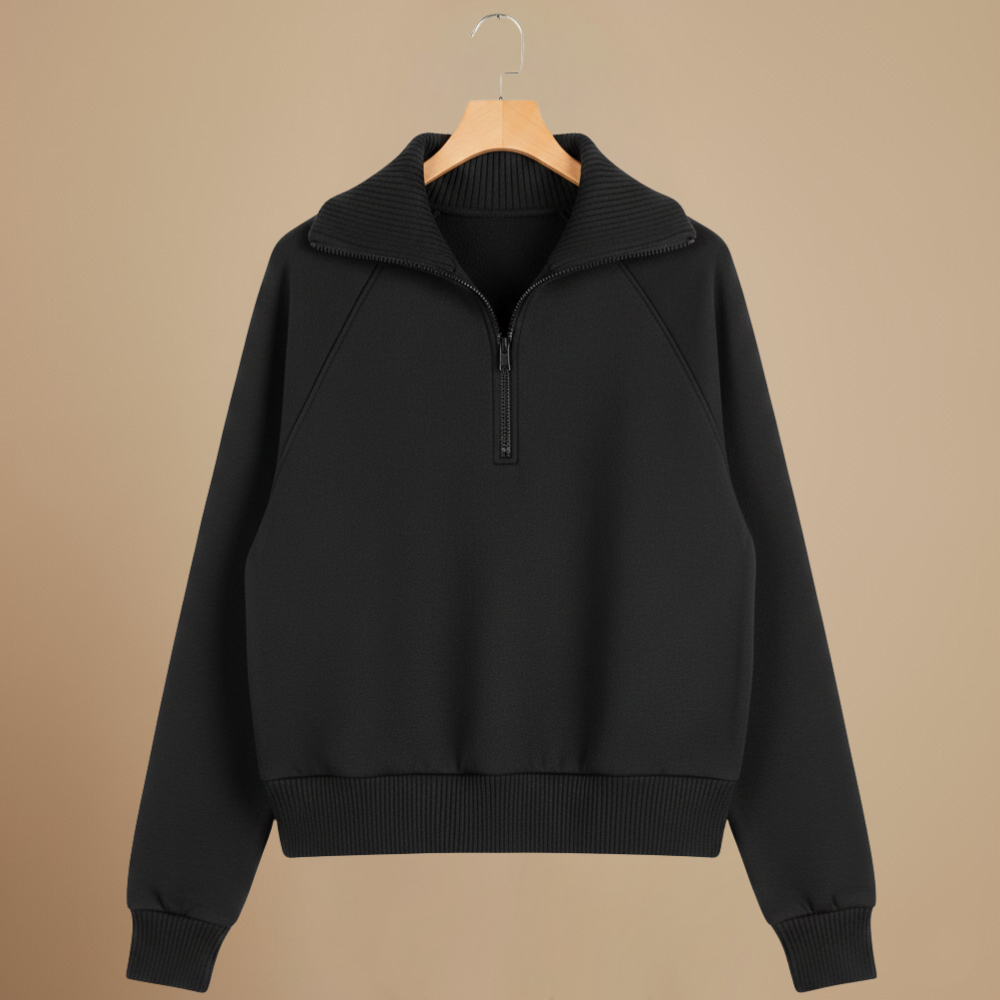 Women's casual quarter zip-up tracksuit set Fashion Grand