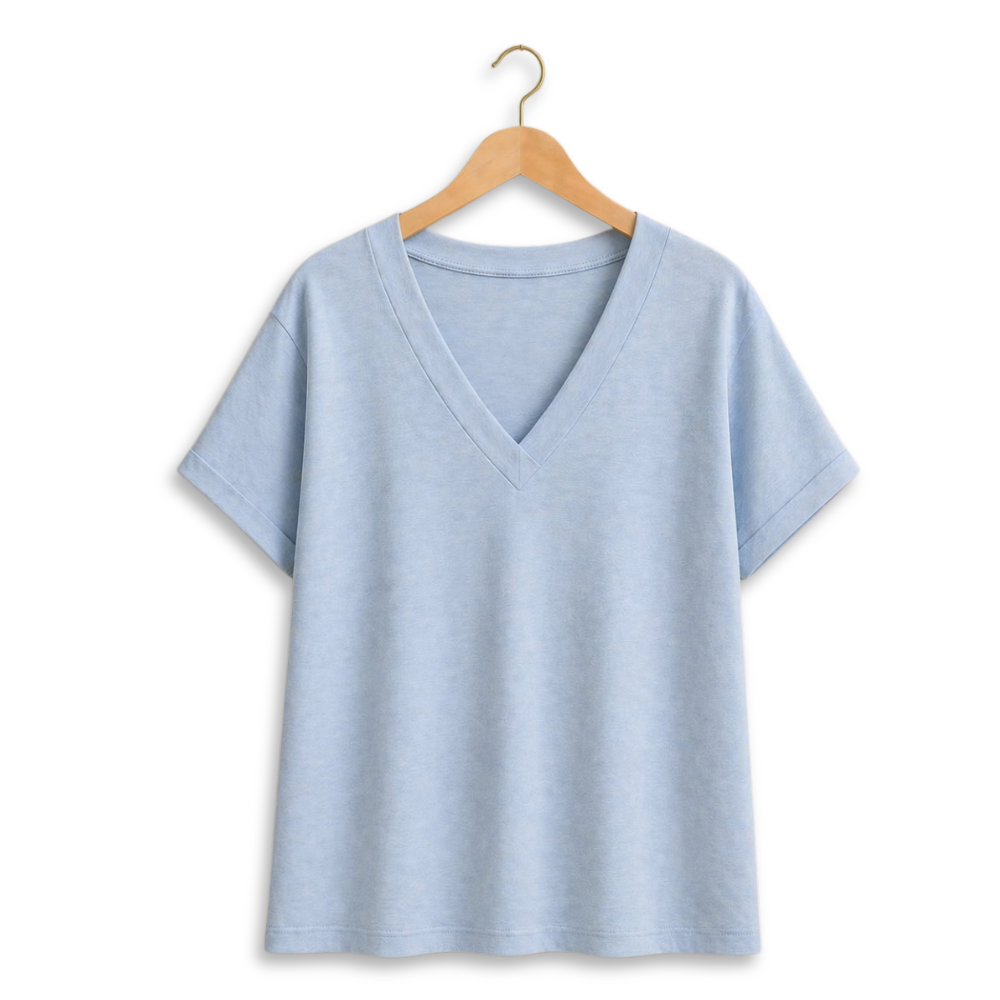 Women’s v-neck loose fit casual blouse Fashion Grand