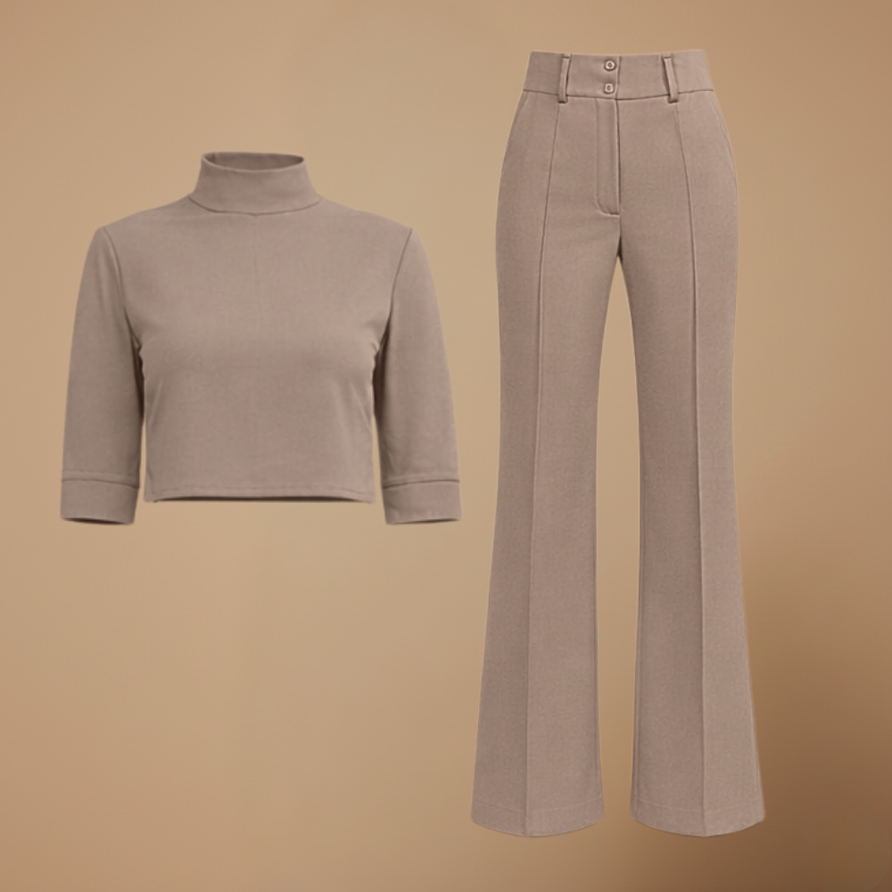 Women's elegant crop top wide leg co-ord Fashion Grand