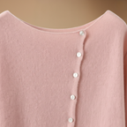 Women’s asymmetric buttoned design knitted jumper Fashion Grand