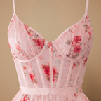 Women’s floral lace trim sleeveless  maxi dress Fashion Grand