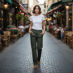 Women's casual minimalist denim pants Fashion Grand