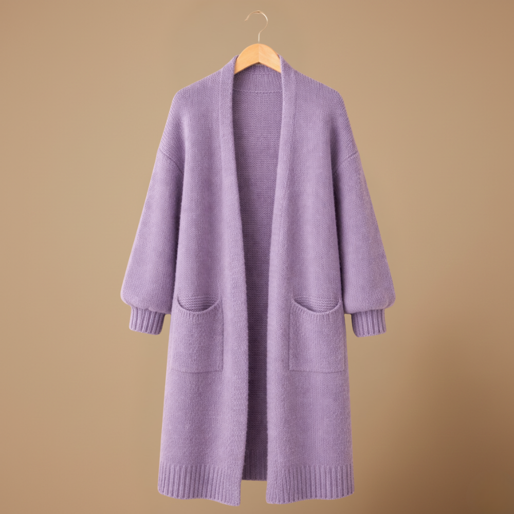 Long Knitted Cardigan Sweater With Pockets Fashion Grand