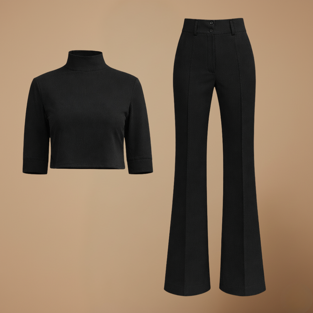 Women's elegant crop top wide leg co-ord Fashion Grand