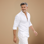 Men's casual slim fit long sleeve shirt with button closure Fashion Grand