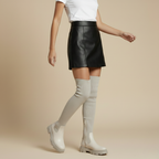Women's knitted overknee boots