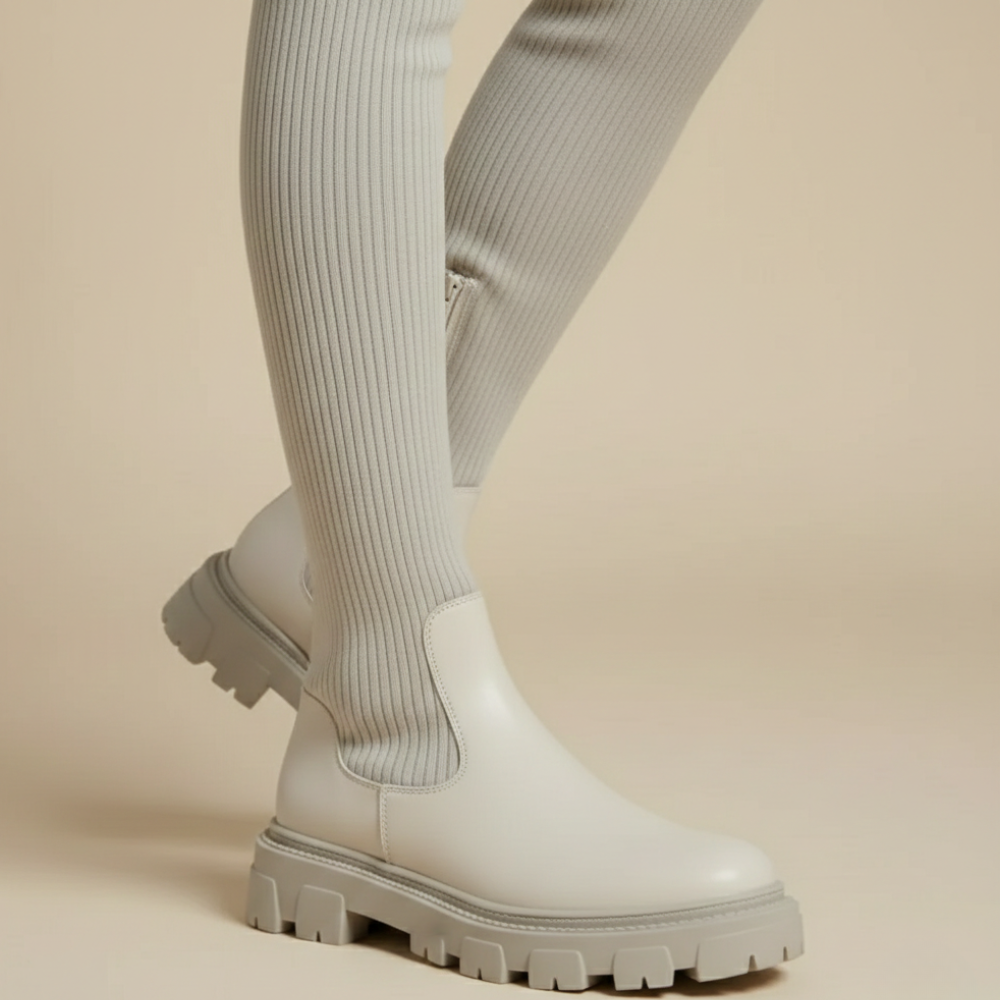 Women's knitted overknee boots Fashion Grand