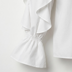 Women’s ruffle v-neck long sleeve blouse Fashion Grand