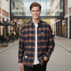 Men's classic plaid button down shirt Fashion Grand