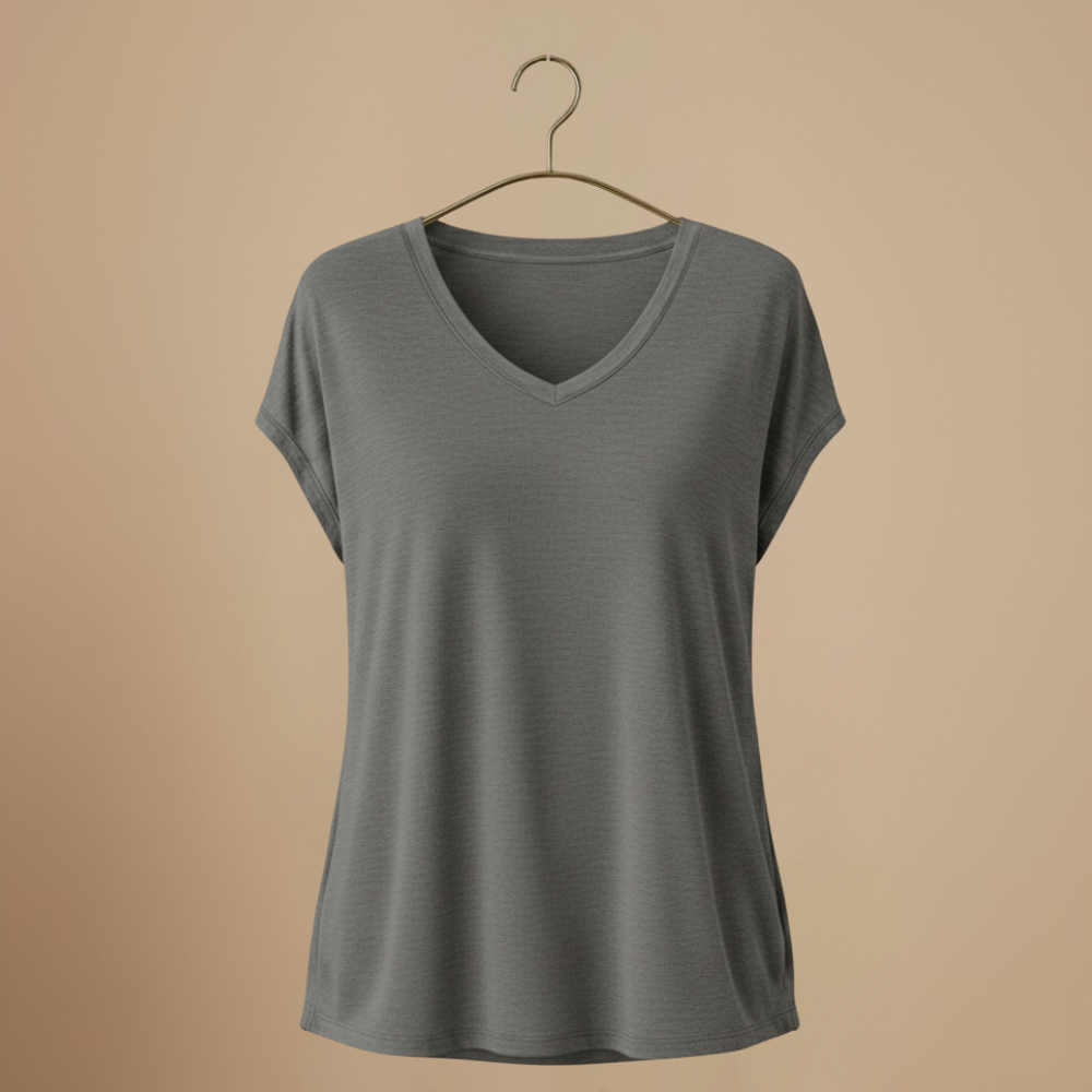 Women's casual v-neck short-sleeve t-shirt Fashion Grand