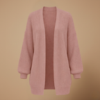 Women's chunky knit balloon sleeve open cardigan Fashion Grand