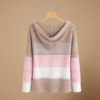 Women’s hooded long sleeve crochet pullover jumper Fashion Grand