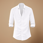 Men's modern slim fit long sleeve shirt with button front closure Fashion Grand