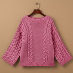 Women's Chunky Cable Pattern Sweater Fashion Grand