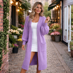 Long Knitted Cardigan Sweater With Pockets Fashion Grand