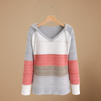 Women’s hooded long sleeve crochet pullover jumper Fashion Grand