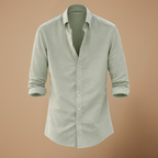 Men's modern slim fit long sleeve shirt with button front closure Fashion Grand