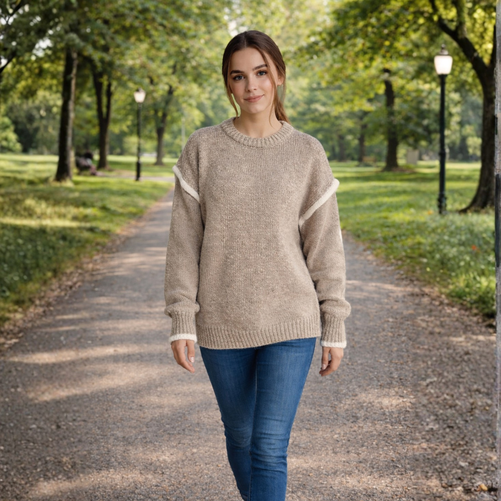 Women’s casual knit Loose round-neck pullover jumper Fashion Grand