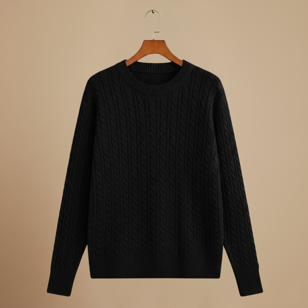 Women’s round neck long sleeve knit sweater Fashion Grand