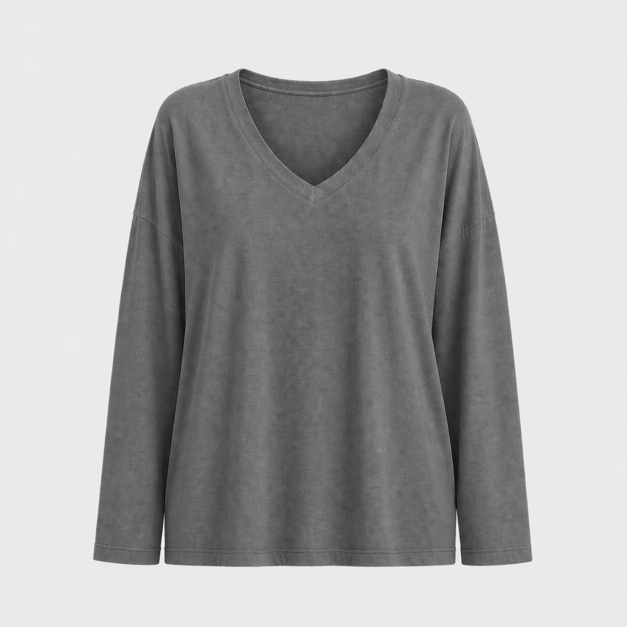 Women’s relaxed v-neck long sleeve blouse Fashion Grand