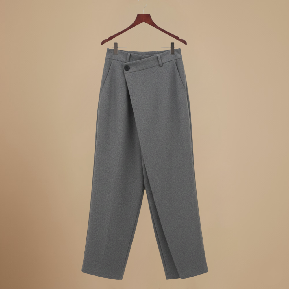 Women's high waist straight leg suit trousers Fashion Grand
