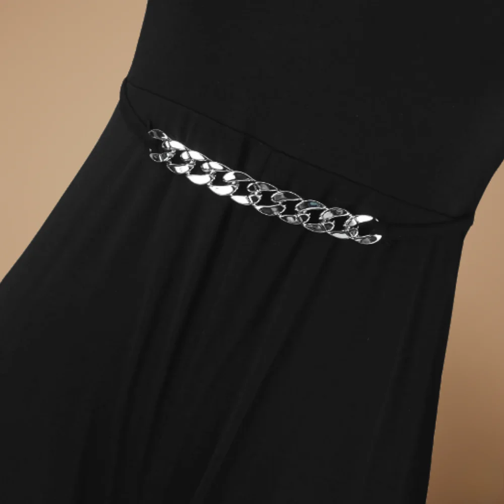 Women’s elegant jumpsuit with v-neck and mesh sleeves Fashion Grand