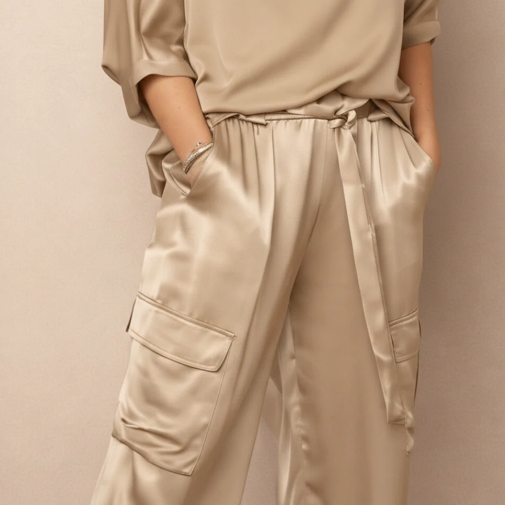 Women’s relaxed set with long-sleeved top and loose-fit pants Fashion Grand