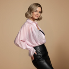 Women's loose collar blouse long sleeve flare cuff Fashion Grand
