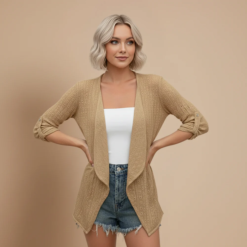 Women's long sleeve lightweight cardigan