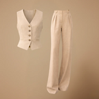 Women’s tailored vest and wide-leg trousers set Fashion Grand
