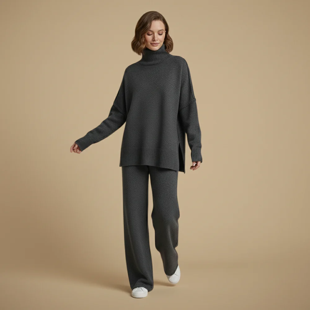 Women’s Chunky Knit Two Piece Set Fashion Grand