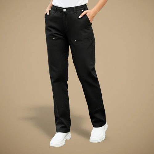 Women's Casual Minimalist Denim Trousers Fashion Grand
