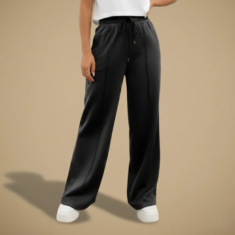 Women's Wide Leg Drawstring Trousers Fashion Grand