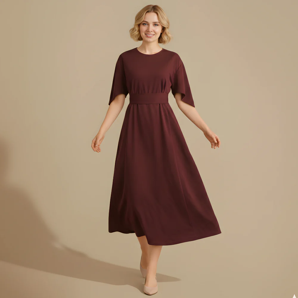 Women’s casual midi dress relaxed fit for summer daily wear Fashion Grand