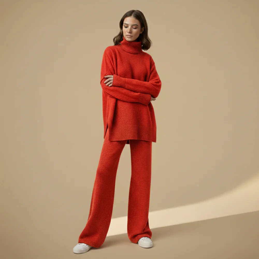 Women’s Chunky Knit Two Piece Set Fashion Grand
