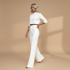 Women's Elegant Crop Top Wide Leg Co-ord Fashion Grand